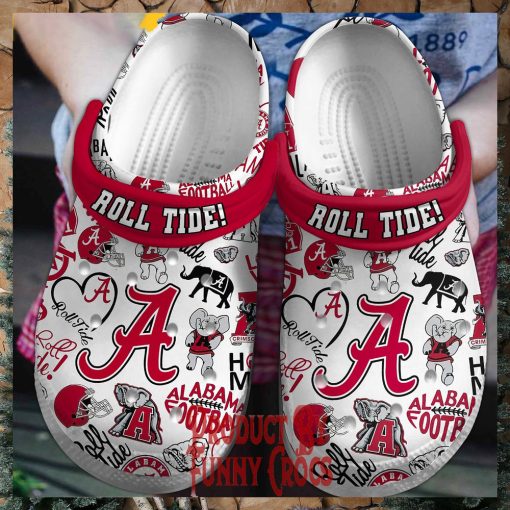 ALabama Crimson Roll Tide Football Crocs For Adults