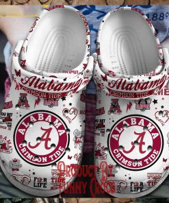 ALabama Crimson Roll Tide For Life Crocs Shoes