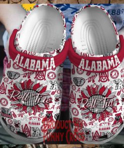 ALabama Crimson Roll Tide Sunflower Crocs Shoes