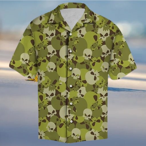 AMAZING CAMOUFLAGE OF SKULL HAWAIIAN SHIRT