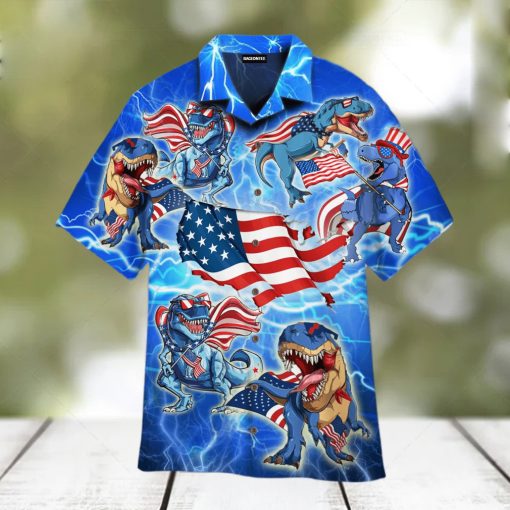 AMERISAURUS REX AMERICA RAWR HAWAIIAN SHIRT