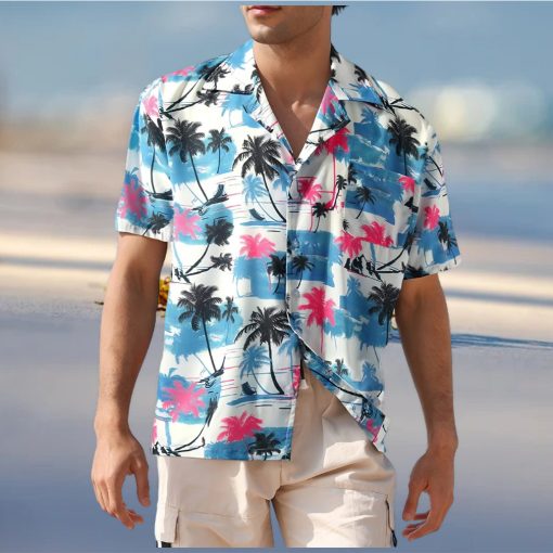 APTRO Men’s Casual Hawaiian Shirt Summer Short Sleeve Tropical Beach Shirts