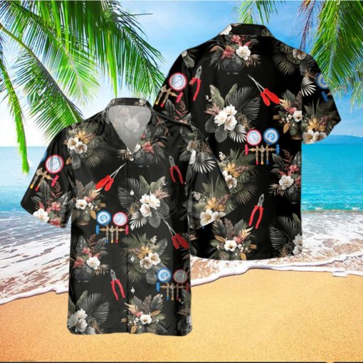 AWESOME HVACTECH  AOP POCKET HAWAIIAN SHIRT