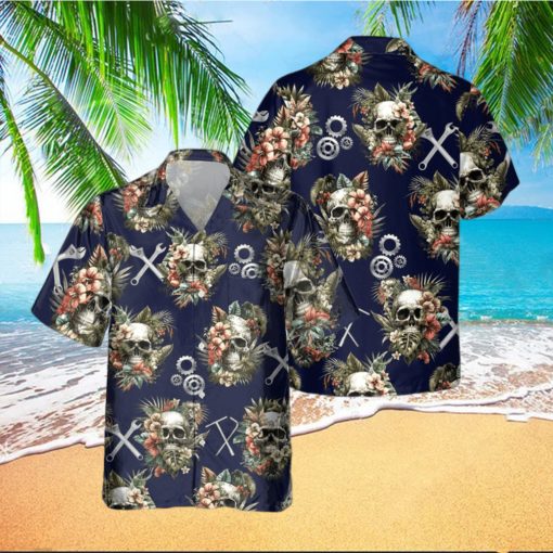 AWESOME MECHANIC  AOP POCKET HAWAIIAN SHIRT