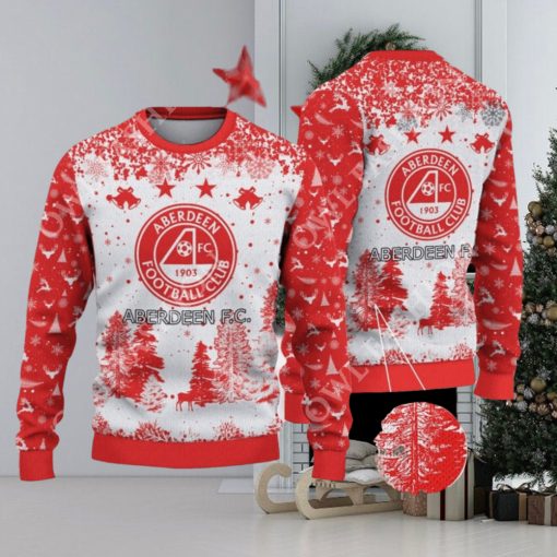 Aberdeen F.C. SPFL Scottish Snow Fall Pine Ugly sweater