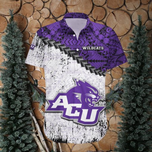 Abilene Christian Wildcats Hawaii Shirt Grunge Polynesian Tattoo – NCAA