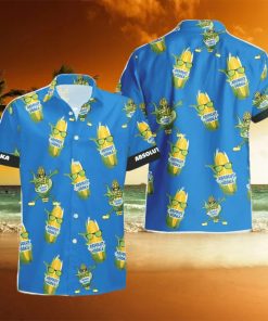 Absolut Vodka Funy Corn Aloha Hawaiian Shirt And Shorts Summer Gift