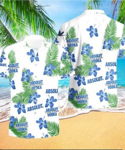 Absolut Vodka Hibiscus Flower Pattern Hawaiian Shirt And Short For Men And Women