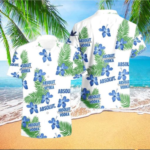 Absolut Vodka Hibiscus Flower Pattern Hawaiian Shirt And Short For Men And Women