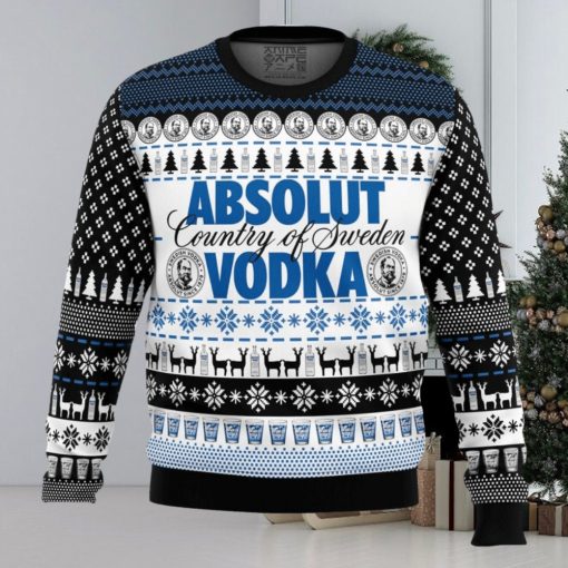Absolut Vodka Ugly Christmas Sweater Holiday Gift Christmas Sweater