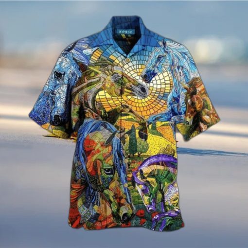 Abstract Horse All Over Printed Hawaiian Shirt