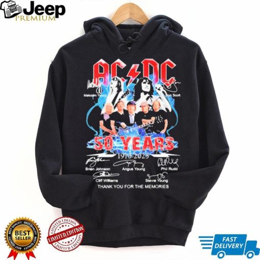 Ac Dc Malcolm Young Bon Scott Signature Thank You For The Memories Shirt