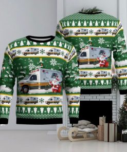 Acadian Ambulance Texas Ford E 450 Ambulance Ugly Christmas Sweater