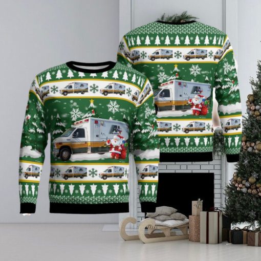 Acadian Ambulance Texas Ford E 450 Ambulance Ugly Christmas Sweater