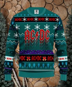 Acdc Blue Green Thanksgiving Women Mens Ugly Christmas Sweater