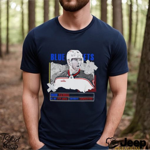 Adam Fantilli Columbus Blue Jackets Ice Hockey Player Information Paper Shirt