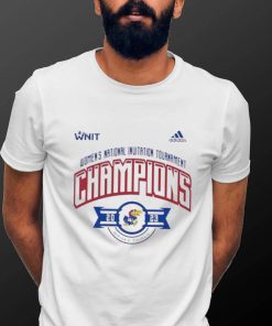 Adidas Kansas Jayhawks White 2023 Women’s Basketball Nit Champions Shirt