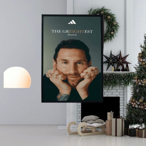 Adidas Lionel Messi The Greightest 8 Ballon D’Or Winner Home Decor Poster Canvas