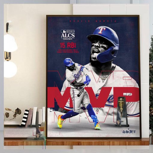 Adolis Garcia MVP ALCS MLB 2023 With 15 RBI Home Decor Poster Canvas