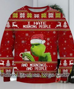 Adult Grinch Sweater Cool Hate Morning Gift