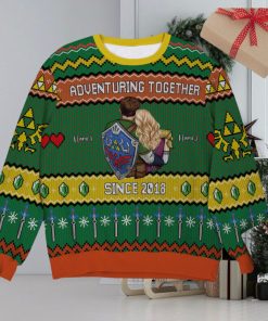 Adventuring Together, Couple Gift, Personalized Knitted Ugly Sweater