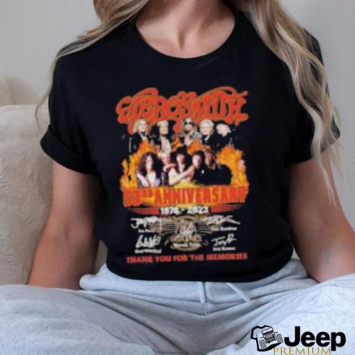 Aerosmith 1970 2023 thank you for the memories shirt