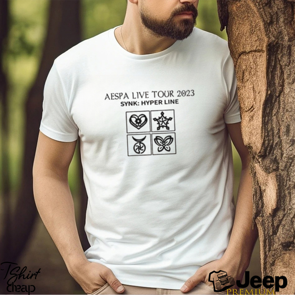 Aespa World Tour 2023 T Shirt Synk Hyper Line Shirt Hoodie teejeep