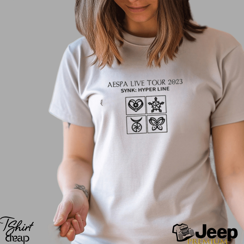 Aespa World Tour 2023 T Shirt Synk Hyper Line Shirt Hoodie - teejeep