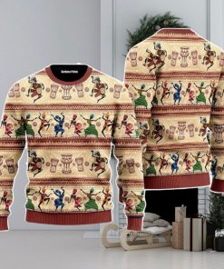 African Dancing On Ethnic Christmas Unisex Ugly Sweater