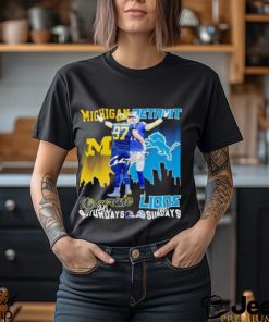 Aidan Hutchinson Michigan Wolverines On Saturdays Detroit Lions On Sundays T Shirt