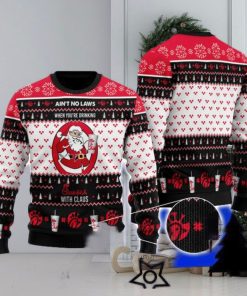 Ain’t No Laws When You Drink Chick Fil A With Claus Ugly Christmas Sweater All over Printed Xmas Christmas Gift