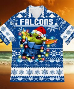 Air Force Falcons Baby Yoda Star Wars Sports Football American Ugly Hawaiian Shirt Gift Christmas