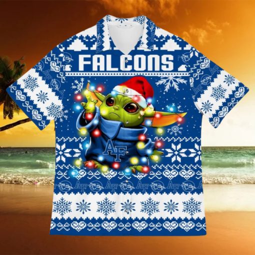 Air Force Falcons Baby Yoda Star Wars Sports Football American Ugly Hawaiian Shirt Gift Christmas