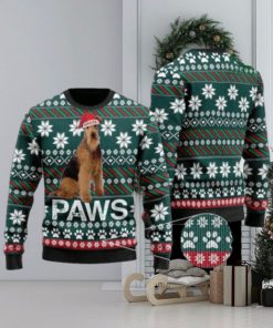 Airedale Terrier Santa Printed Christmas Ugly Sweater