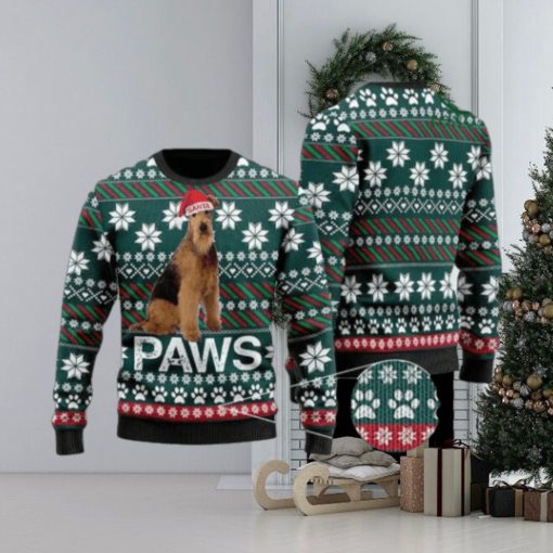 Airedale Terrier Santa Printed Christmas Ugly Sweater