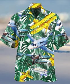 Airplane Tropical Leaf Wish Right Now Hawaiian Shirt