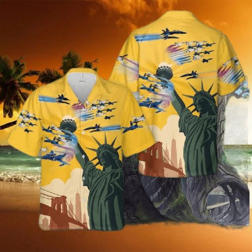 Airshow Blue Angels And Thunderbirds 4th Of July Hawaiian Shirt