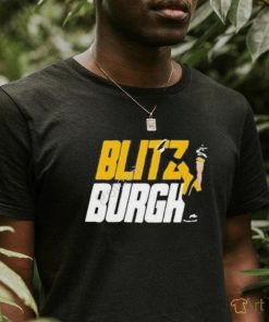 Aj Burnett Wearing Blitz Burgh Shirt