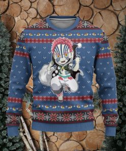 Akaza Demon Slayer Anime Xmas Women Mens Ugly Christmas Sweater