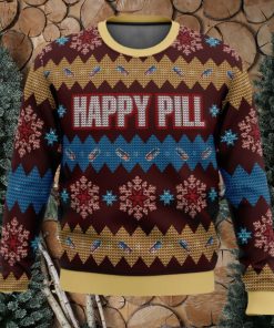 Akira Happy Pill 3D Ugly Christmas Sweater Christmas Holiday Gift