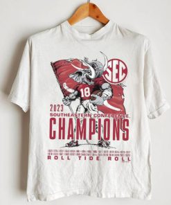 Alabama Crimson Tide 2023 SEC Football Conference Champions Mascot Flag T Shirt