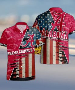 Alabama Crimson Tide American Flag Logo Hawaiian Shirt Vacation Gift For Men And Women Gift