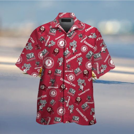 Alabama Crimson Tide Design Hawaiian Shirt Tropical Short Sleeve Elegance