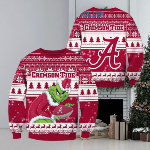 Alabama Crimson Tide Grinch NCAA Christmas Ugly Sweater