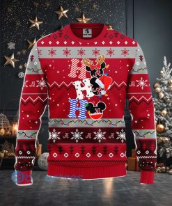 Alabama Crimson Tide NCAA Team HoHoHo Mickey Funny Men And Women Christmas Gift 3D Ugly Christmas Sweater