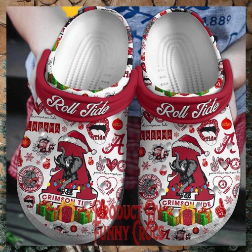 Alabama Crimson Tide Roll Tide Christmas Crocs