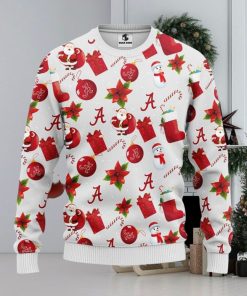 Alabama Crimson Tide Santa Claus Snowman Christmas Ugly Sweater 3D Christmas Xmas Sweater