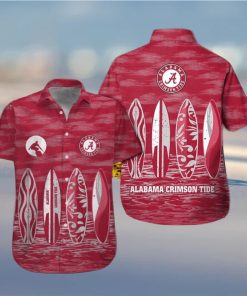 Alabama Crimson Tide Short Sleeve Tropical Hawaiian Shirt