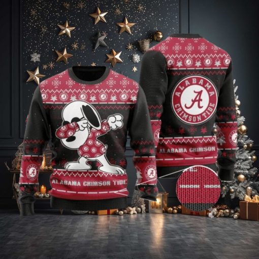 Alabama Crimson Tide Snoopy Dabbing Ugly Christmas Sweater, Ugly Sweater, Christmas Sweaters, Hoodie, Sweatshirt, Sweater