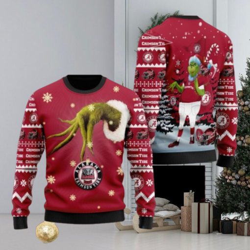 Alabama Crimson Tide Team Grinch Ugly Christmas 3D Sweater